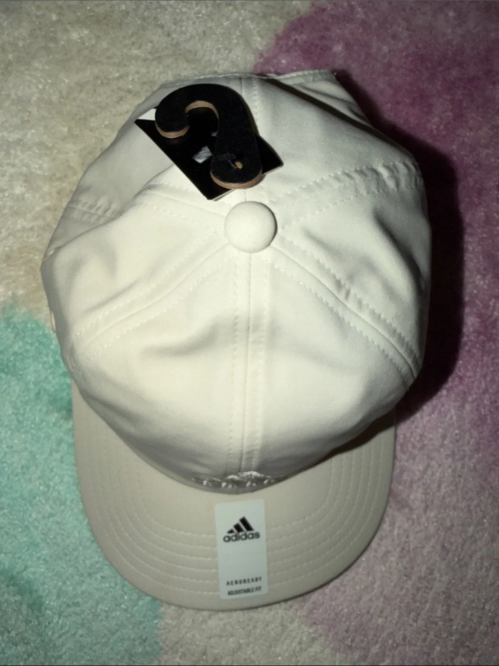 NEW adidas Cream Aeroready Adjustable Fit Baseball Cap